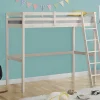 Hoogslaper Gedeon Ii - 90 X 190 Cm - Massief Grenen - Gebleekt + Matras-Vente-unique Clearance