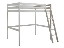 Hoogslaper Gedeon Ii - 140 X 190 Cm - Massief Grenen - Gebleekt + Matras-Vente-unique Discount