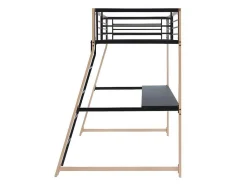 Hoogslaper Malicia - 90 X 190 Cm - Met Hoekbureau - Zwart En Eiken-Vente-unique