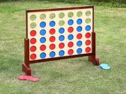 Houten Reuze-Bordspel - 4 Op Een Rij - L79 X H72 Cm - Toupsi-Vente-unique Clearance