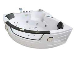 Hydromassage Chromotherapiebad 140 X 140 Cm Met Verwarming En Dubbele Pomp 20 Jets Camelia-ELITESHOPPING Hot