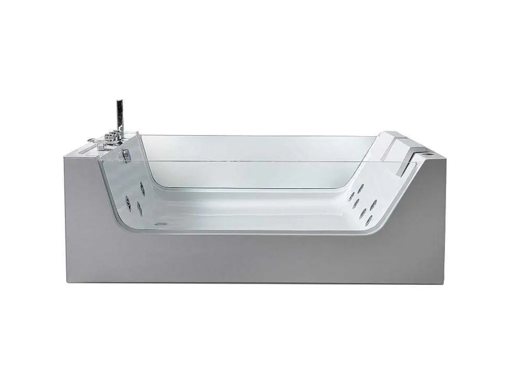 Hydromassagebad Met 2 Panoramische Glazen 170 X 120 Cm 8 Jets Gemma-ELITESHOPPING Hot