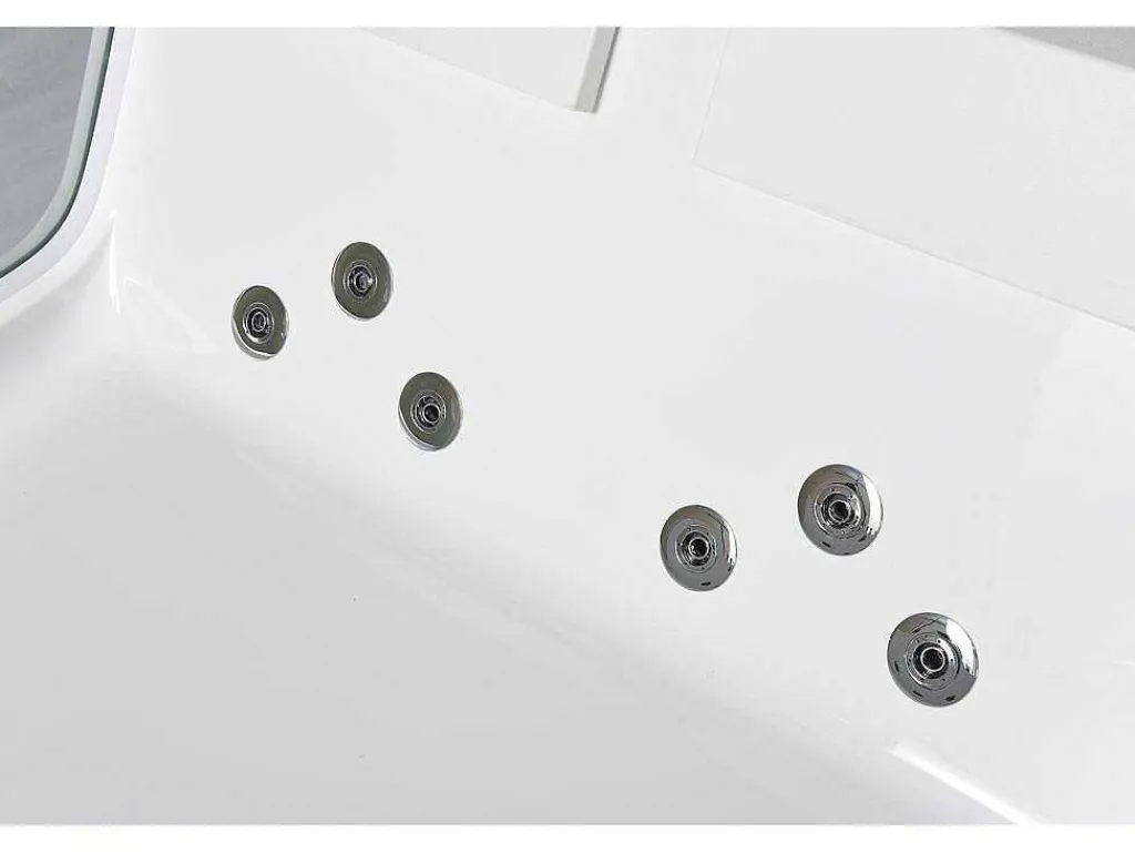 Hydromassagebad Met 2 Panoramische Glazen 170 X 120 Cm 8 Jets Gemma-ELITESHOPPING Hot