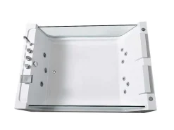 Hydromassagebad Met 2 Panoramische Glazen 170 X 120 Cm 8 Jets Gemma-ELITESHOPPING Hot