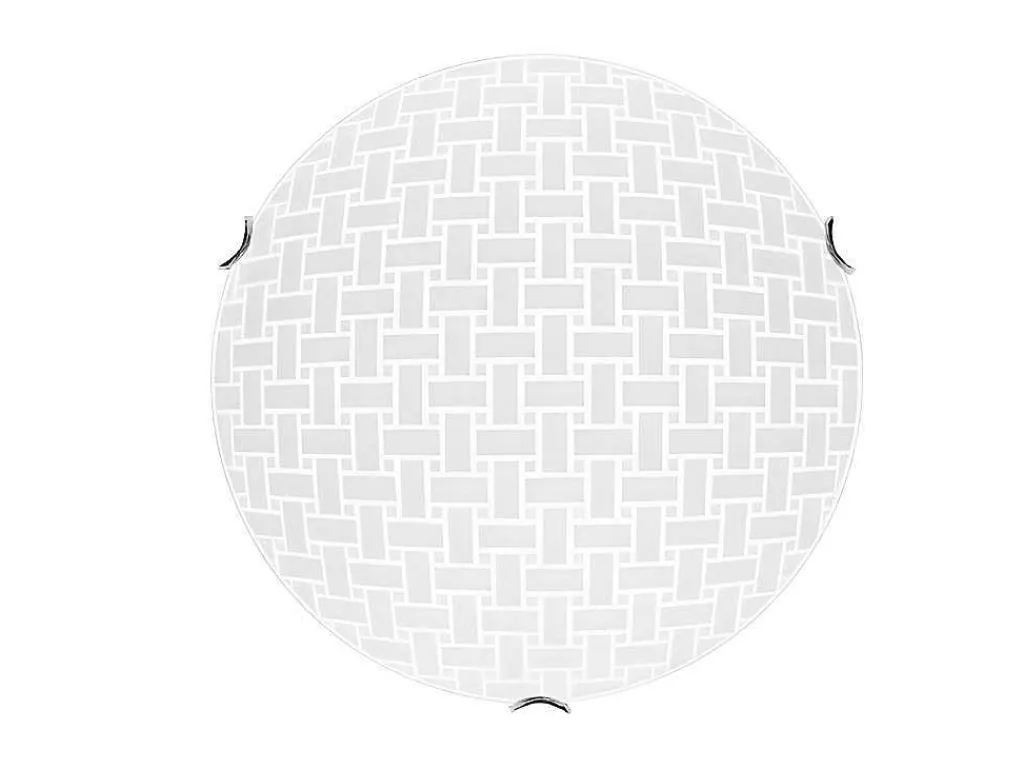Idaho Plafondlamp, Chroom, Wit, 50X50X11 Cm,-EPIKASA Discount