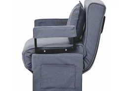 3-In-1 Converteerbare Fauteuil In Stof - Grijs-Vente-unique Hot