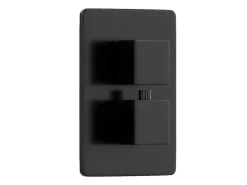 Inbouw Douche Met Thermostatische Mengkraan En Vaste Wandhouder - Mat Zwart - Terek-Shower & Design Best