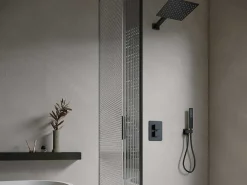 Inbouw Douche Met Thermostatische Mengkraan En Vaste Wandhouder - Mat Zwart - Terek-Shower & Design Best