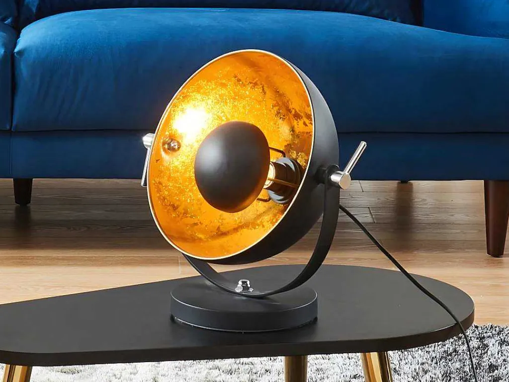 Industriele Lamp Movie - H37 Cm - Tweekleurig Goud En Zwart Van Het Merk Inside Art-OZAIA Discount