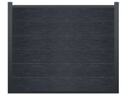 Ingraafbare Omheining H156 Cm - Set 6 Composietplaten + 2 Antracietkleurige Palen - Enola-EXPERTLAND Discount