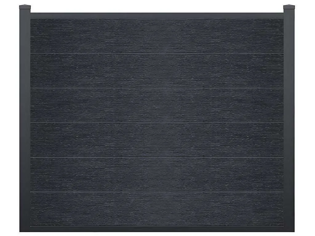 Ingraafbare Omheining H156 Cm - Set 6 Composietplaten + 2 Antracietkleurige Palen - Enola-EXPERTLAND Discount