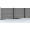 Ingraafbare Omheining H156 Cm - Set 6 Composietplaten + 1 Lichtgrijze Paal - Enola-EXPERTLAND Sale