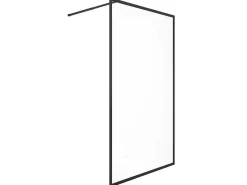 Inloopdouchescherm - 140 X 200 Cm - Mat Zwart - Gehard Glas - Amberi-Shower & Design Outlet