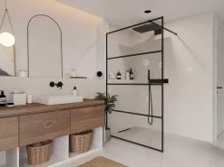 Inloopdouchewand Inaya In Industriele Stijl - 120X200 Cm-Shower & Design