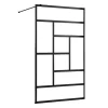 Inloopdouchewand Industriele Stijl Sefana - 140X200 Cm - Zwart-Shower & Design Online