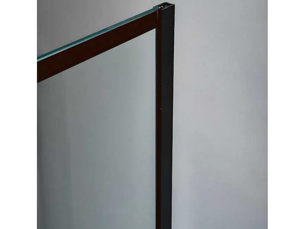 Inloopdouchewand Industriele Stijl Sefana - 140X200 Cm - Zwart-Shower & Design Online
