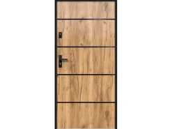 Inox Toegangsdeur H207 X B100 Cm Eik Effect - Rechts - Naxara-Vente-unique Online