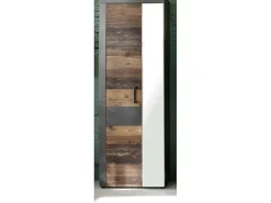Irwin Kledingkast 2 Deuren, Grijs Matera Decor, Old Wood Decor.-Vente-unique Best