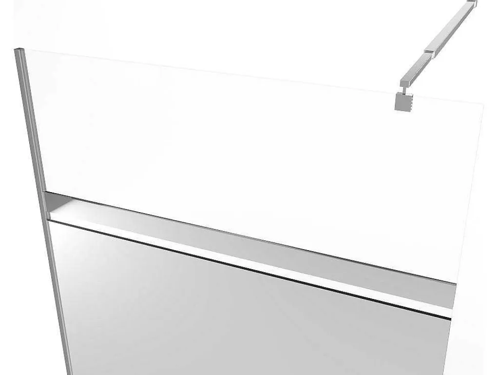 Italiaanse Douchewand Mat Zwart Met Spiegeleffect - 120 X 200 Cm - Zenado-Shower & Design Discount