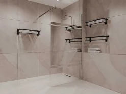 Italiaanse Douchewand Mat Zwart Met Spiegeleffect - 120 X 200 Cm - Zenado-Shower & Design Discount