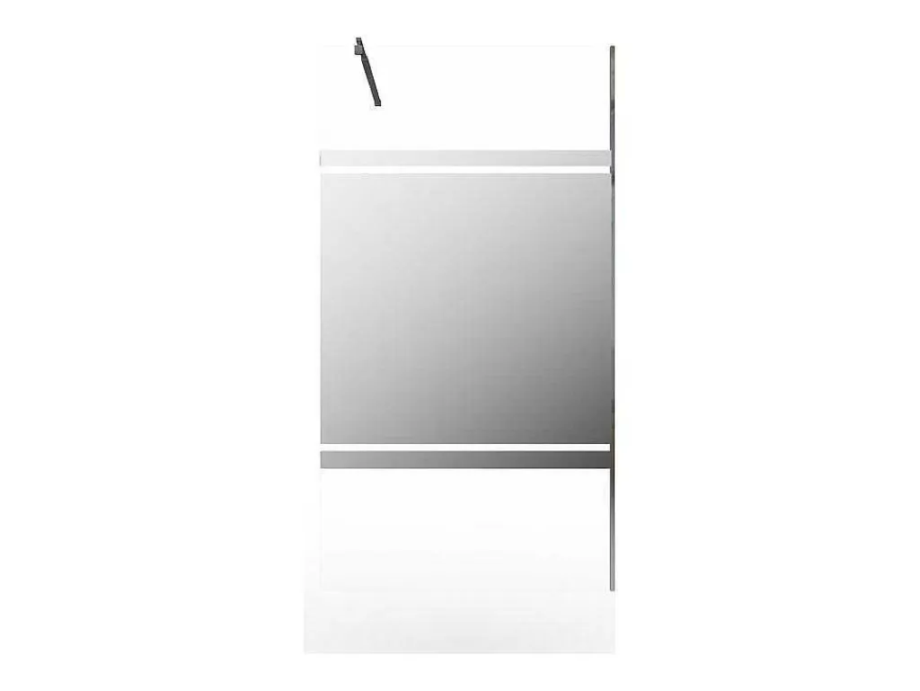 Italiaanse Douchewand Mat Zwart Met Spiegeleffect - 120 X 200 Cm - Zenado-Shower & Design Discount