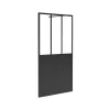 Italiaanse Douchewand Mat Zwart Met Werkplaatsstijl - 140 X 200 Cm - Urbanik-Shower & Design Best