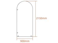 Italiaanse Douchewand Ronde Hoeken - 90 X 215 Cm - Airlie-Shower & Design Discount