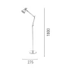 Jerona Vloerlamp, Groen, Chroom, 27,5X27,5X180 Cm,-EPIKASA Clearance