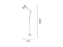 Jerona Vloerlamp, Groen, Chroom, 27,5X27,5X180 Cm,-EPIKASA Clearance