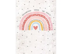 Junior 51300.802 Tapijt Wasbaar Regenboog, Stippen Voor Kinderen Antis 160X220 Cm-RugsX Discount