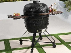 Kamado-Houtskoolbarbecue Van Keramiek En Bamboe 67 X 85 X 120 Cm - Ayumi-Vente-unique Hot