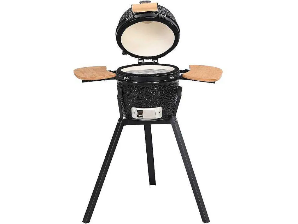 Kamado-Houtskoolbarbecue Van Keramiek En Bamboe 32 X 52 X 94 Cm - Eriko-Vente-unique Hot