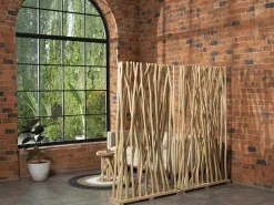 Kamerscherm Van Teakhout - B100 X D25 X H180 Cm - Naturel - Gayana-OZAIA Discount