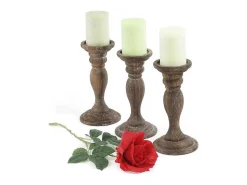 Kandelaar H361 (Set Van 3), Bruin-Vente-unique New