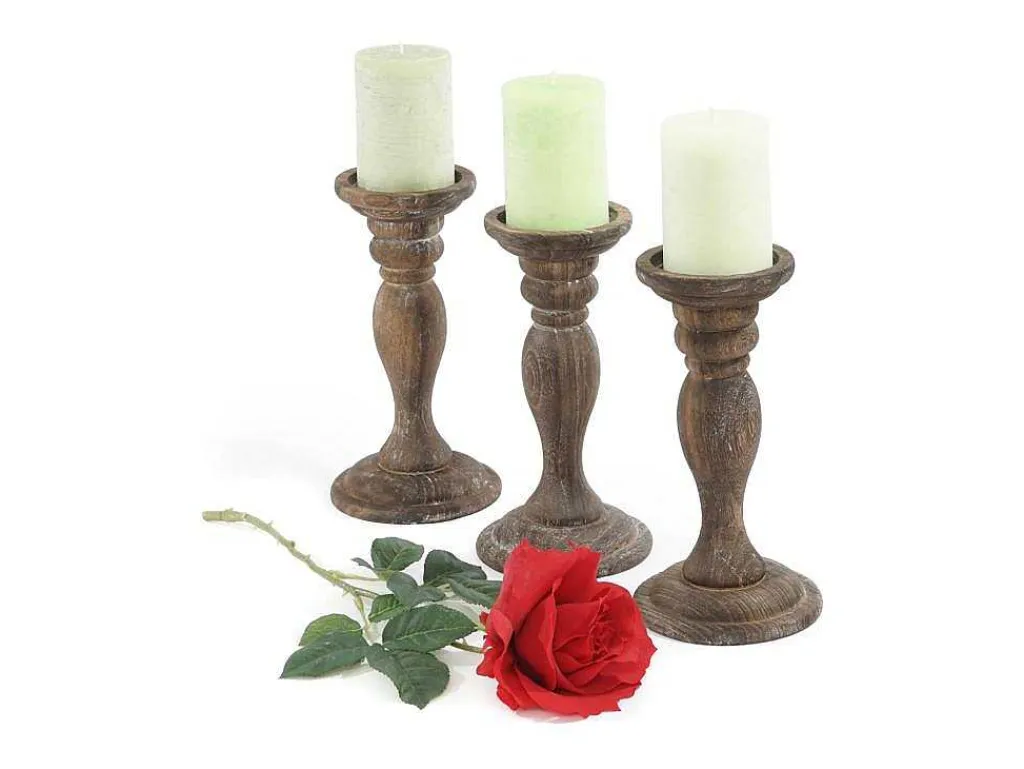 Kandelaar H361 (Set Van 3), Bruin-Vente-unique New