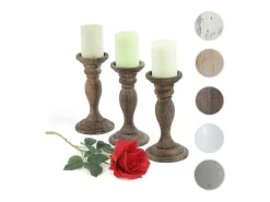 Kandelaar H361 (Set Van 3), Bruin-Vente-unique New