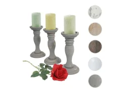Kandelaar H361 (Set Van 3), Grijs-Vente-unique Discount