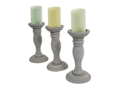 Kandelaar H361 (Set Van 3), Grijs-Vente-unique Discount
