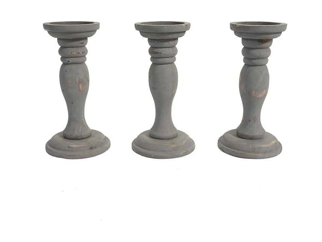 Kandelaar H361 (Set Van 3), Grijs-Vente-unique Discount