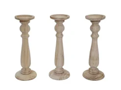 Kandelaar H360 (Set Van 3), Naturel Bruin-Vente-unique Discount