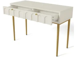 Kaptafel Met 2 Laden - In Spaanplaat - Wit-ModernLuxe Hot