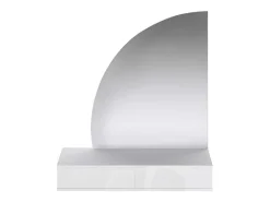 Kaptafel Met Spiegel En Ledverlichting - 2 Lades - Glanzend Wit - Jineza-Vente-unique Outlet