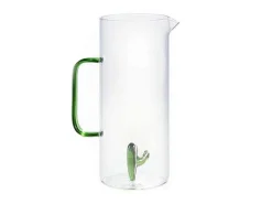 Karaf + Set Van 4 Glazen Met Cactus - Puntia-OZAIA Online