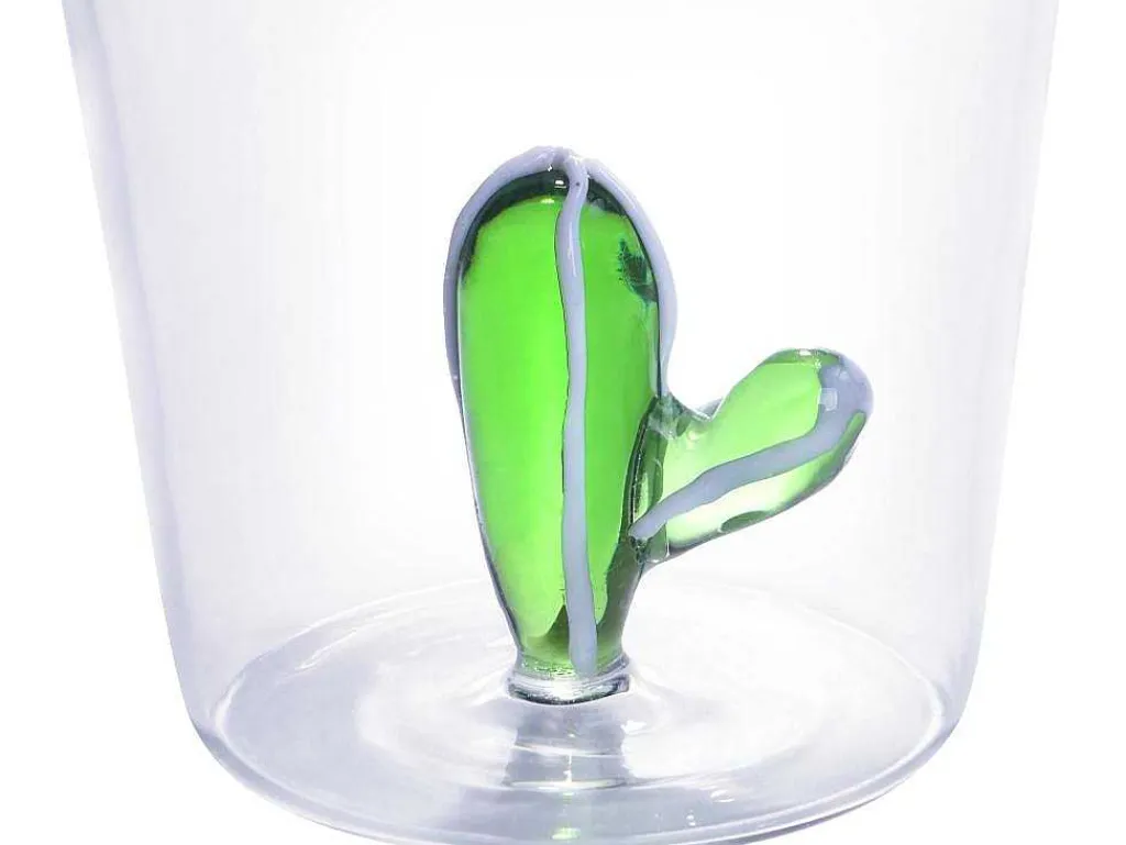 Karaf + Set Van 4 Glazen Met Cactus - Puntia-OZAIA Online