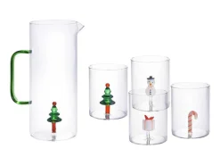 Karaf + Set Van 4 Glazen Met Kerstmotieven - Scopa-OZAIA Online