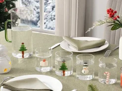 Karaf + Set Van 4 Glazen Met Kerstmotieven - Scopa-OZAIA Online