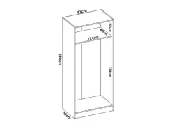 Kast Met 2 Deuren - L81 Cm - Wit - Listowel-Vente-unique Best