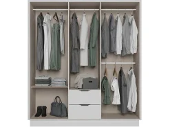 Kast Met 6 Deuren En 2 Lades - L162 Cm - Wit - Feova-Vente-unique