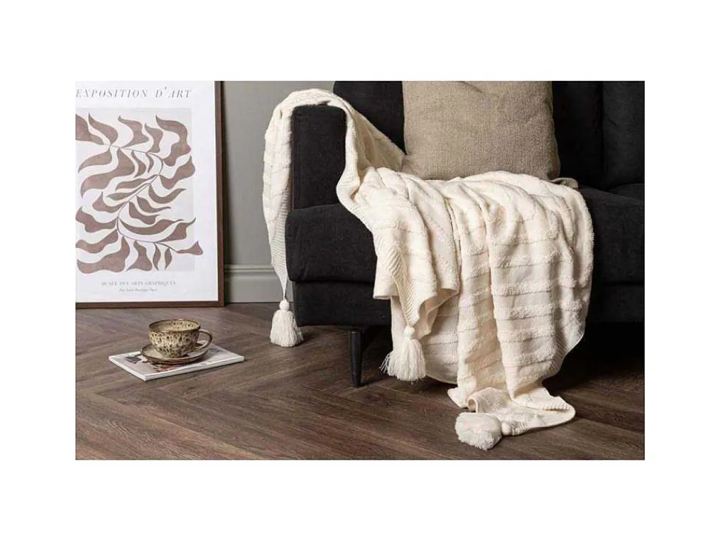 Katlyn Plaid 170X130Cm Offwhite.-Venture Home Best