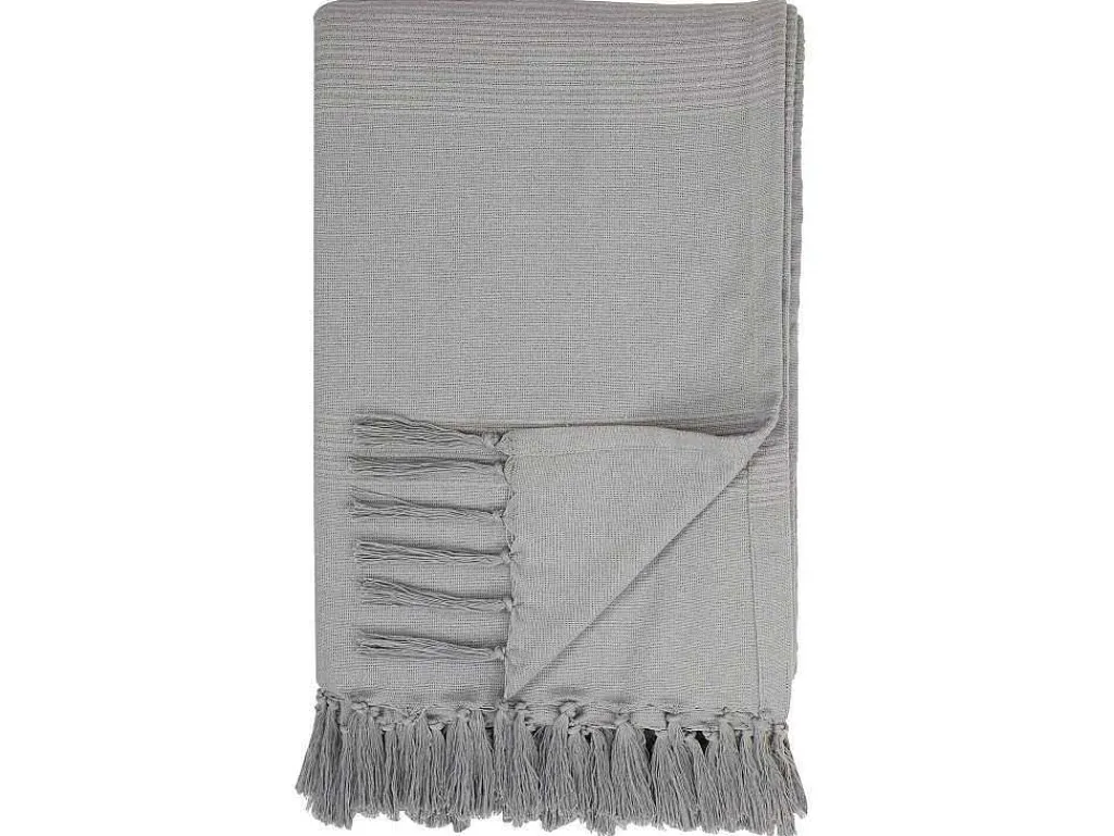Katoenen Sprei Met Franjes - 230 X 250 Cm - Grijs - Segna-OZAIA Best